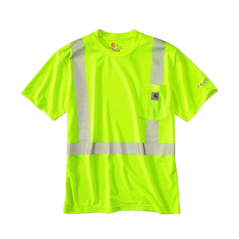 Carhartt High Visibility T Shirt Mens Force Short Sleeve Class 2 Sz L NWT